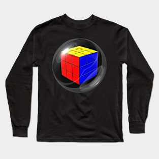 Rubik's Cube in a Light Glass Ball Long Sleeve T-Shirt